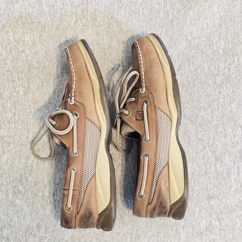 Sperry Brown Leather Boat Shoes Size 6.5 Women Slipon - Picture 3 of 7